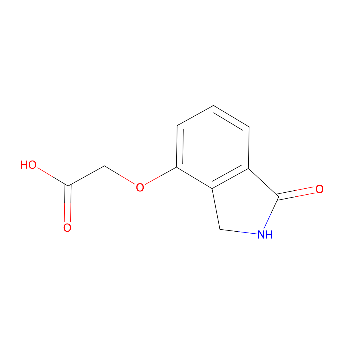 2-[(1-oxo-2,3-dihydro-1H-isoindol-4-yl)oxy]acetic acid molecular structure, CAS 366453-24-9