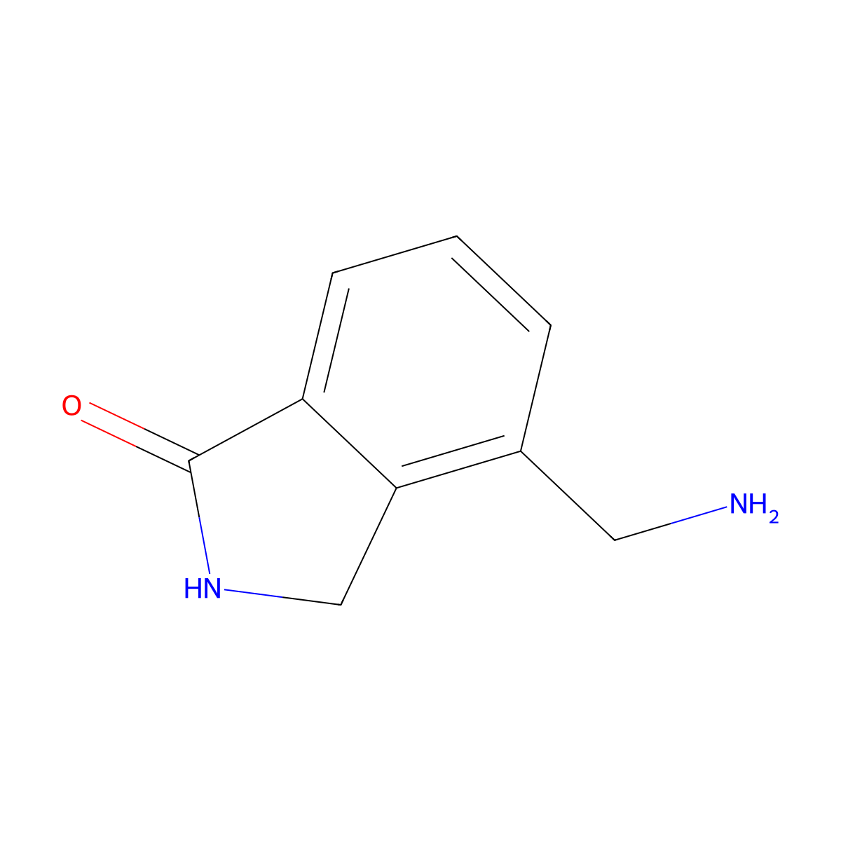 4-(Aminomethyl)isoindolin-1-one molecular structure, CAS 366453-27-2