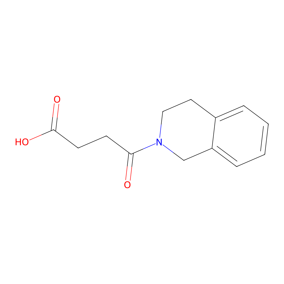 4-(3,4-dihydroisoquinolin-2(1H)-yl)-4-oxobutanoic acid molecular structure, CAS 366454-59-3