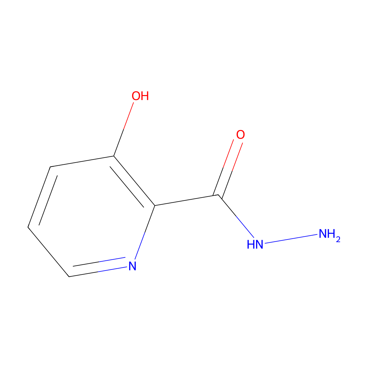 3-Hydroxypyridine-2-carbohydrazide molecular structure, CAS 366457-52-5