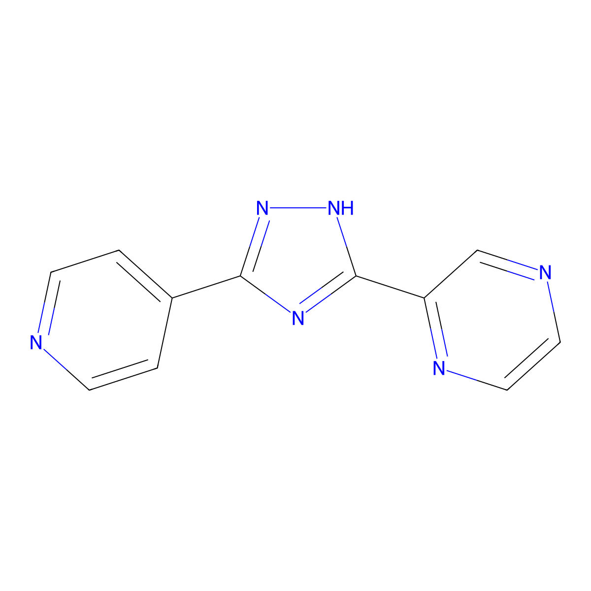 2-(3-(4-Pyridinyl)-1H-1,2,4-triazol-5-yl)pyrazine molecular structure, CAS 36646-14-7