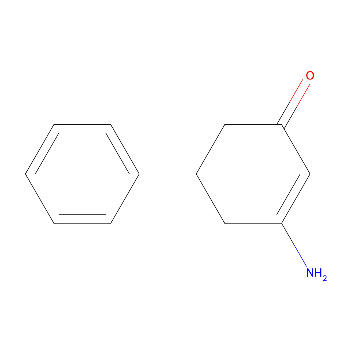 3-Amino-5-phenyl-2-cyclohexen-1-one molecular structure, CAS 36646-70-5