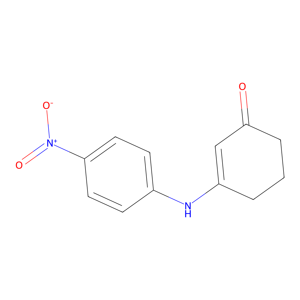 3-[(4-Nitrophenyl)amino]cyclohex-2-en-1-one molecular structure, CAS 36646-76-1