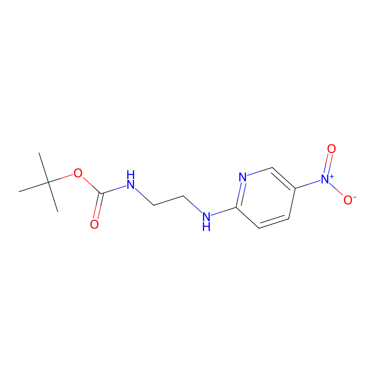 tert-Butyl (2-((5-nitropyridin-2-yl)amino)ethyl)carbamate molecular structure, CAS 366488-91-7