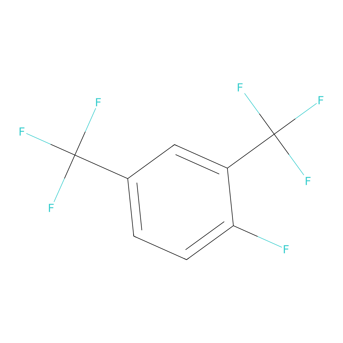1-Fluoro-2,4-bis(trifluoromethyl)benzene molecular structure, CAS 36649-94-2
