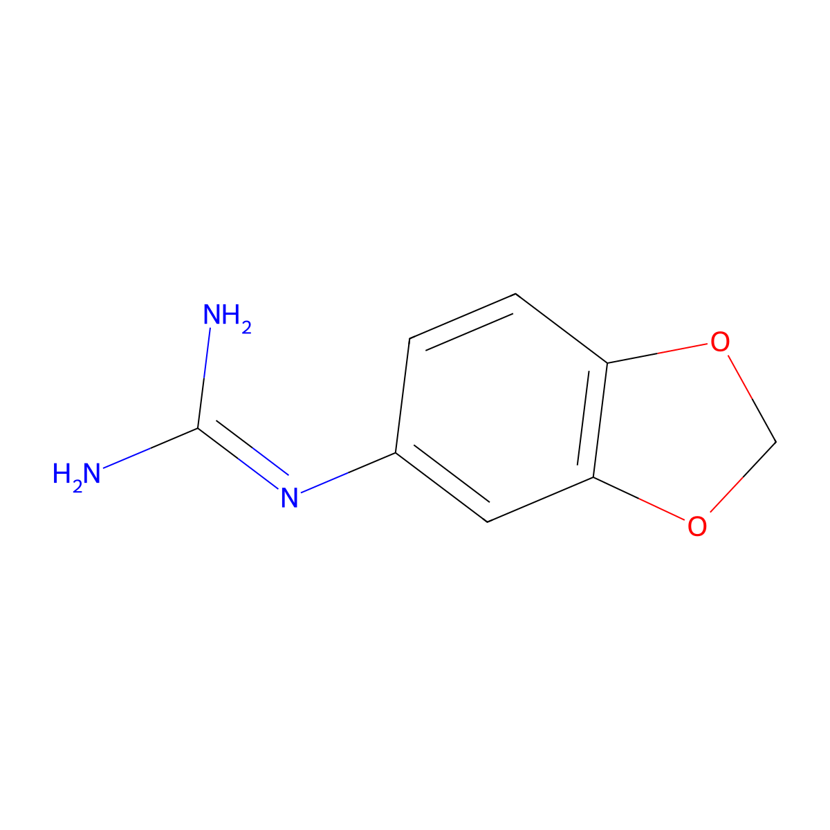 N-1,3-benzodioxol-5-ylguanidine molecular structure, CAS 366498-47-7