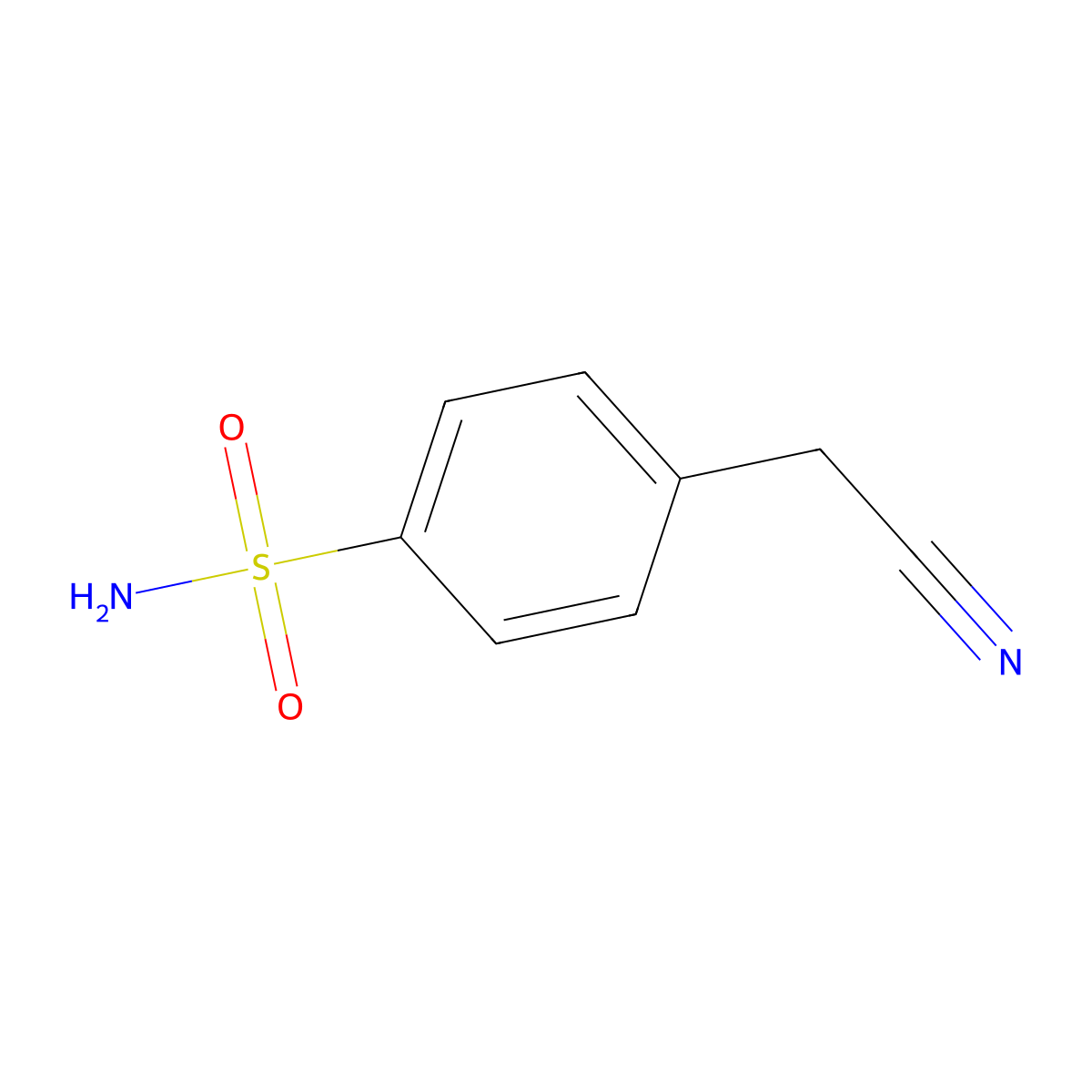 Benzenesulfonamide, p-(cyanomethyl)- molecular structure, CAS 3665-08-5