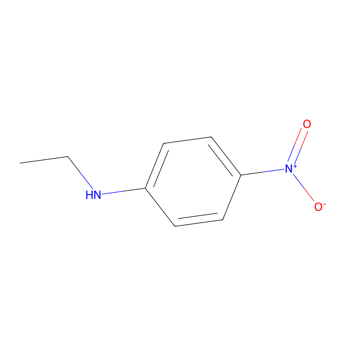 N-Ethyl-4-nitroaniline molecular structure, CAS 3665-80-3