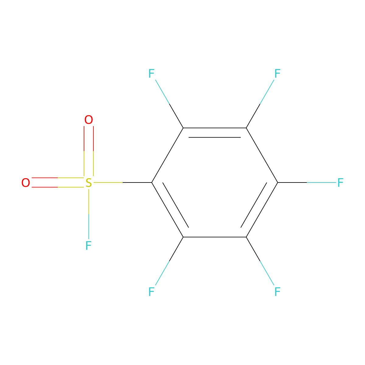 Pentafluorobenzenesulfonyl fluoride molecular structure, CAS 36650-04-1