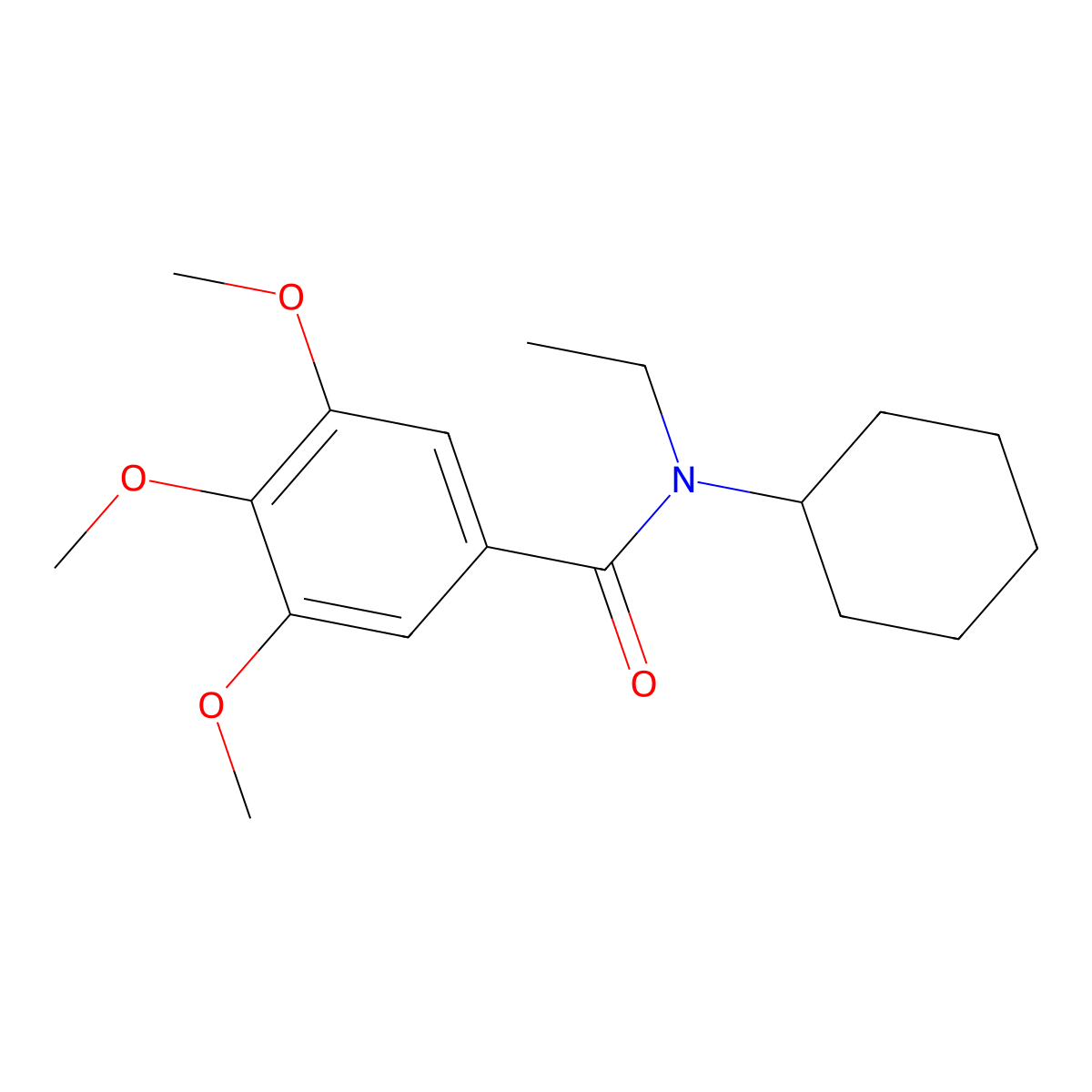 N-Cyclohexyl-N-ethyl-3,4,5-trimethoxy-benzamide molecular structure, CAS 36650-25-6