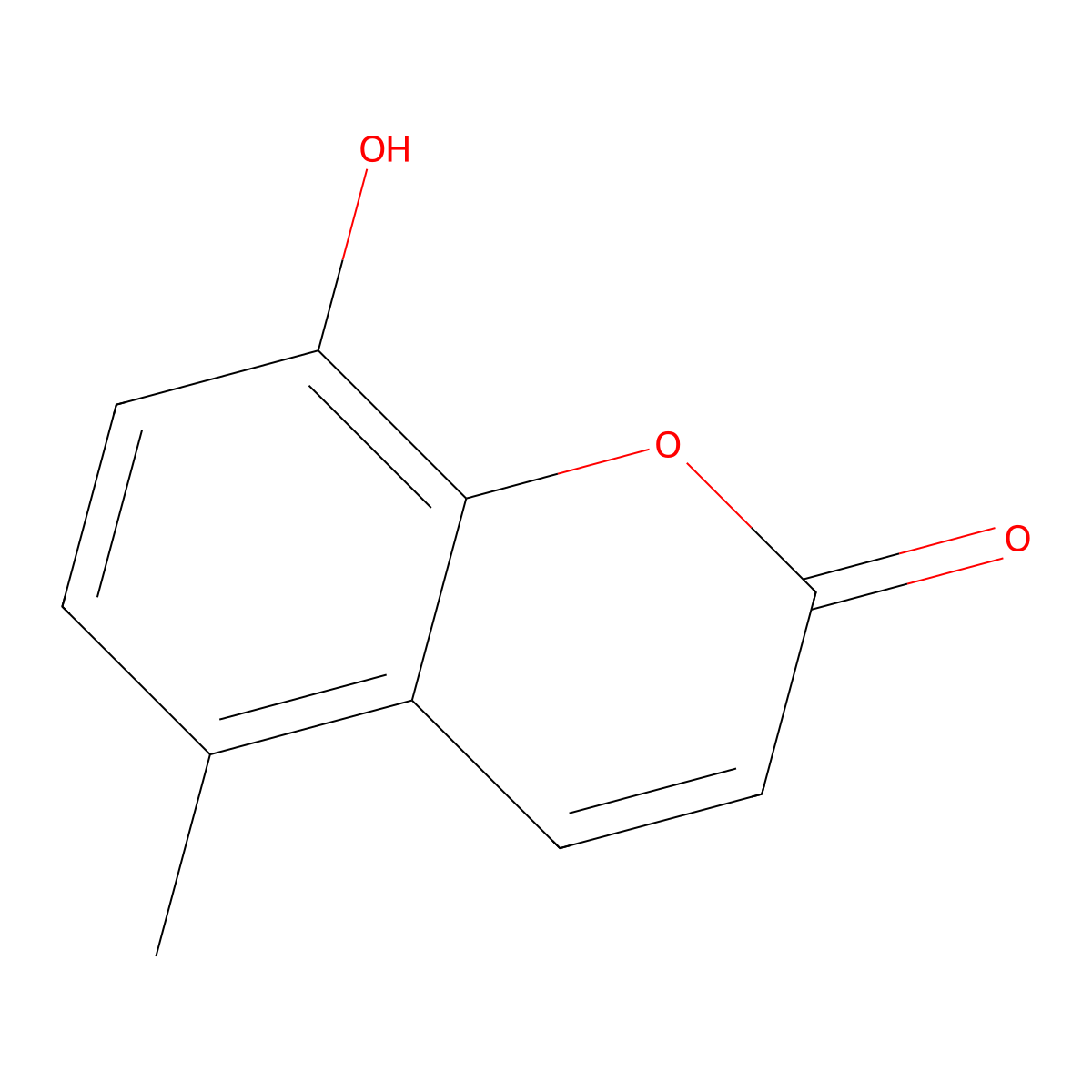 5-Methyl-8-hydroxycoumarin molecular structure, CAS 36651-81-7