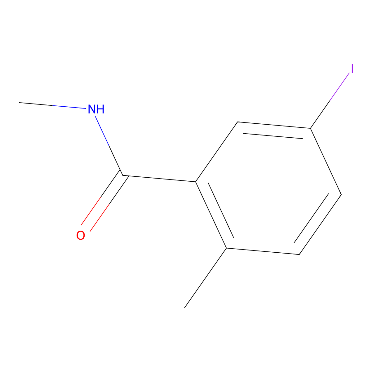 5-Iodo-N,2-dimethylbenzamide molecular structure, CAS 36659-92-4