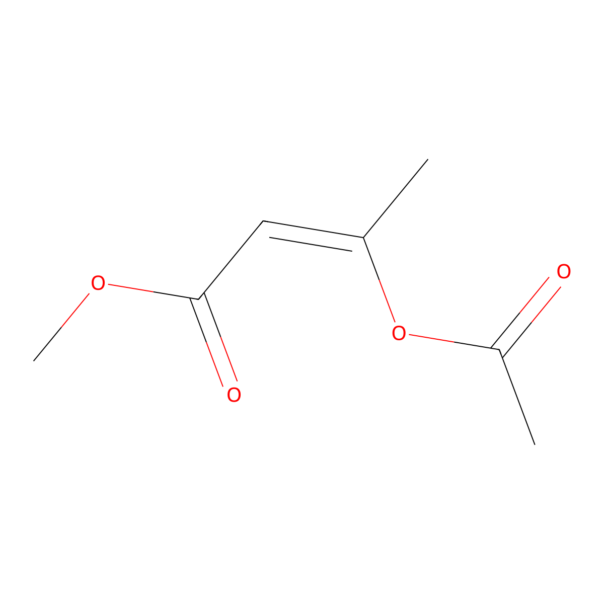 Methyl 3-(acetyloxy)-2-butenoate molecular structure, CAS 3666-79-3