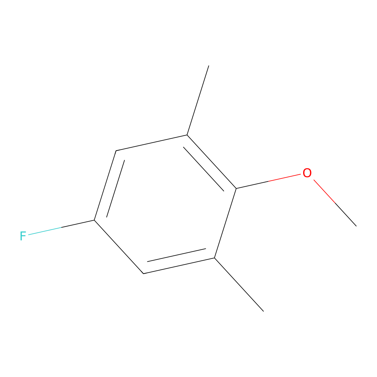 5-Fluoro-2-methoxy-1,3-dimethylbenzene molecular structure, CAS 36665-50-6