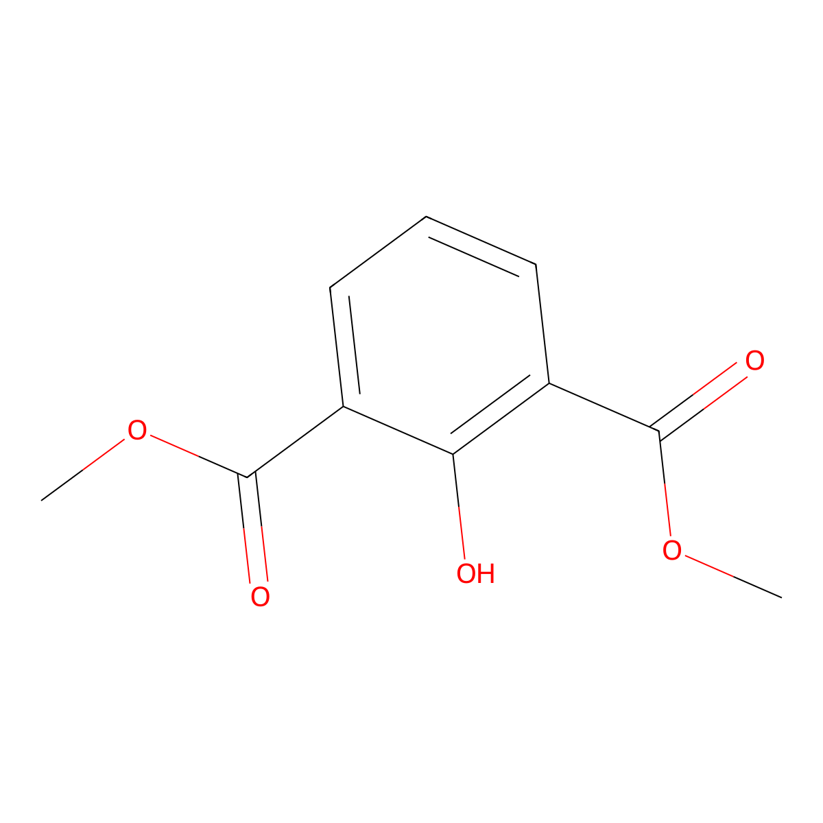 Dimethyl 2-hydroxyisophthalate molecular structure, CAS 36669-06-4