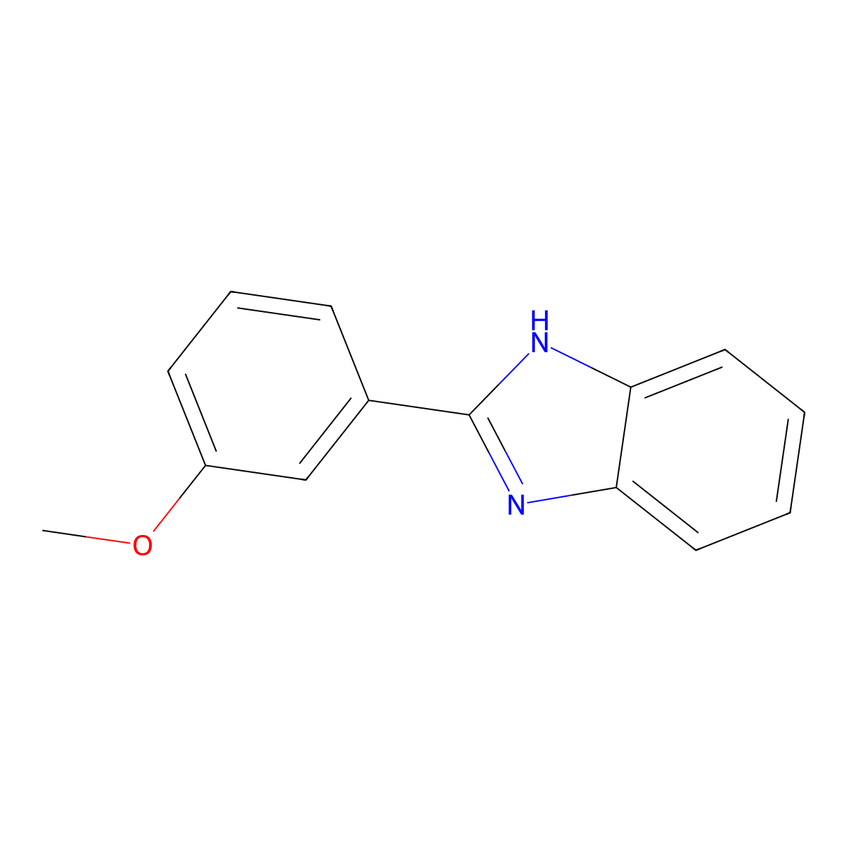 2-(3-methoxyphenyl)-1H-1,3-benzodiazole molecular structure, CAS 36677-36-8