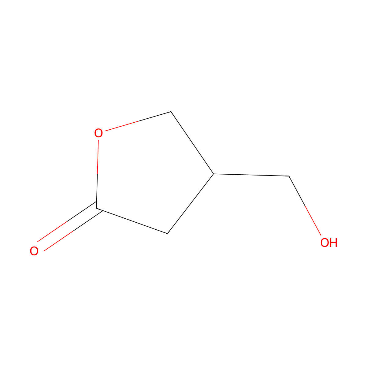 4-(Hydroxymethyl)oxolan-2-one molecular structure, CAS 36679-81-9