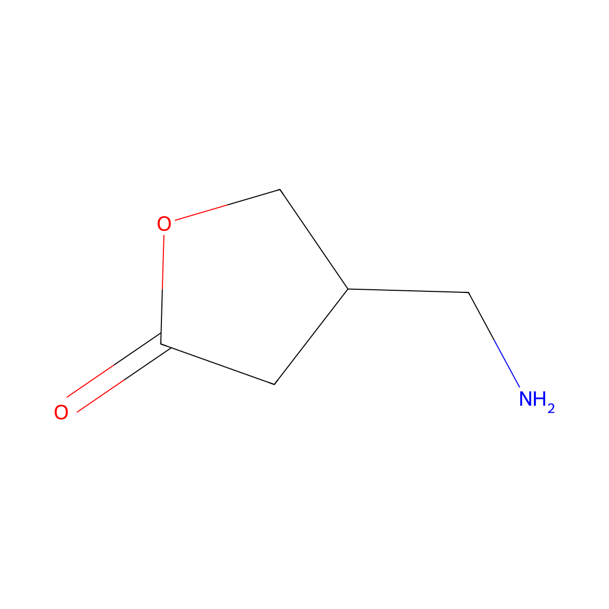 4-(aminomethyl)dihydrofuran-2(3H)-one molecular structure, CAS 36679-82-0