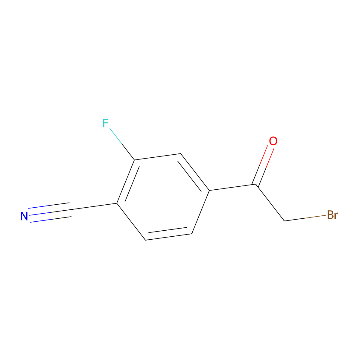 4-(2-Bromoacetyl)-2-fluorobenzonitrile molecular structure, CAS 366790-50-3