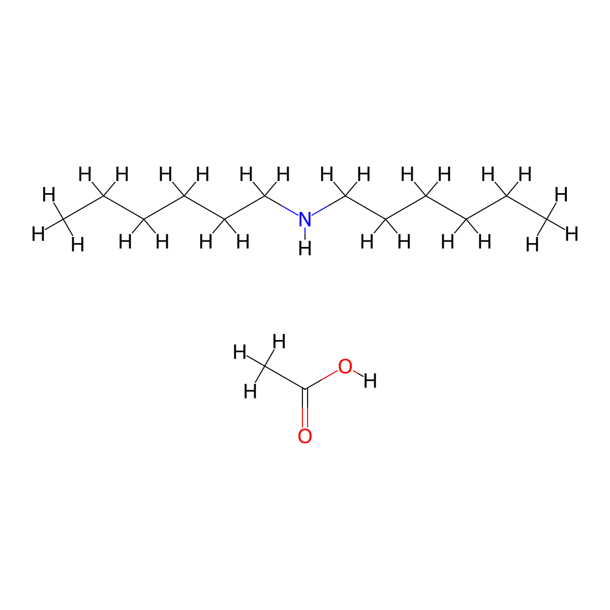 Dihexylamine acetate molecular structure, CAS 366793-17-1