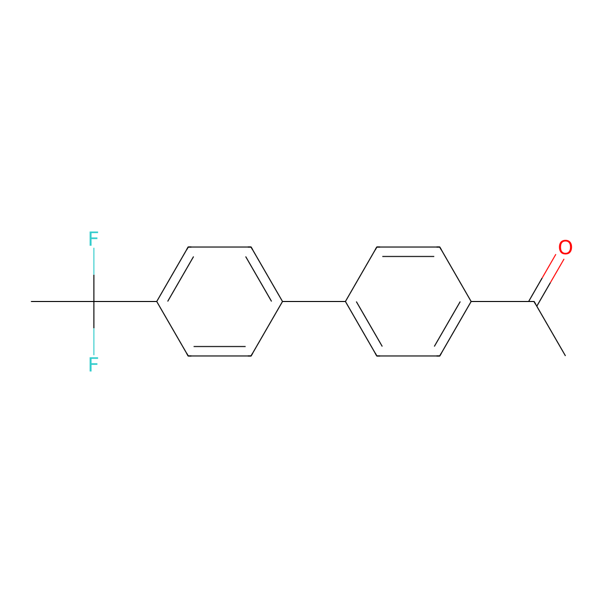 1-[4'-(1,1-Difluoroethyl)[1,1'-biphenyl]-4-yl]ethanone molecular structure, CAS 366799-77-1