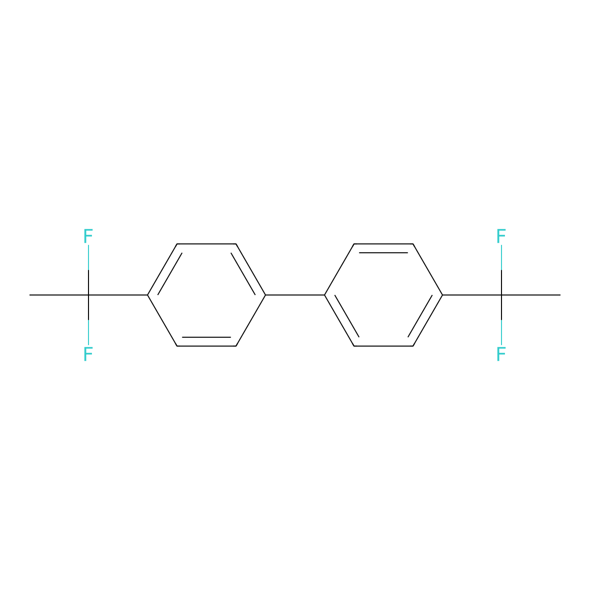 4,4'-Bis(1,1-difluoroethyl)-1,1'-biphenyl molecular structure, CAS 366799-78-2