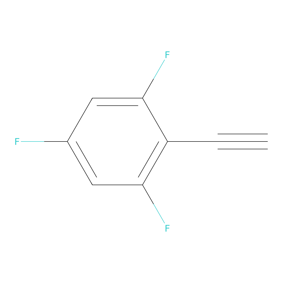 2-Ethynyl-1,3,5-trifluorobenzene molecular structure, CAS 366807-79-6