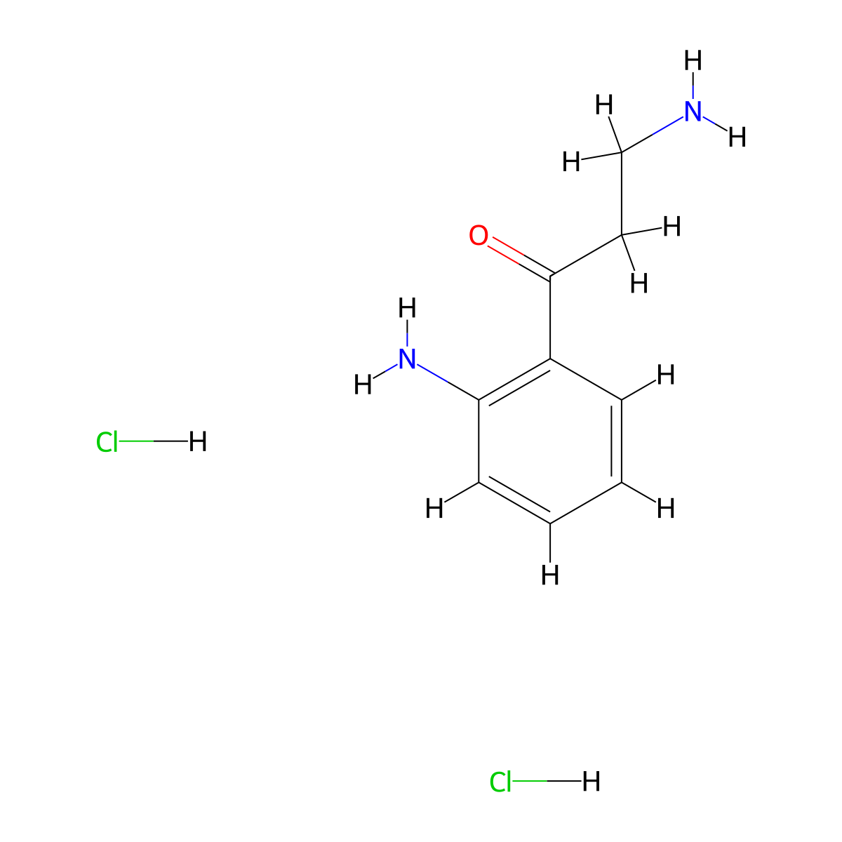 3-Amino-1-(2-aminophenyl)propan-1-one dihydrochloride molecular structure, CAS 36681-58-0