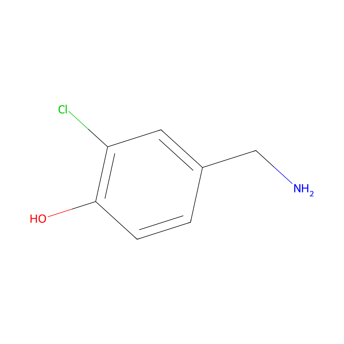 4-(Aminomethyl)-2-chlorophenol molecular structure, CAS 366825-49-2