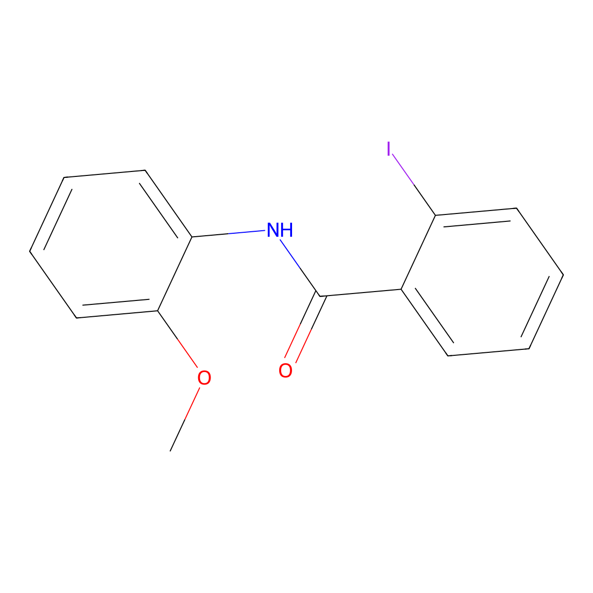 2-Iodo-2'-methoxybenzanilide molecular structure, CAS 36684-47-6