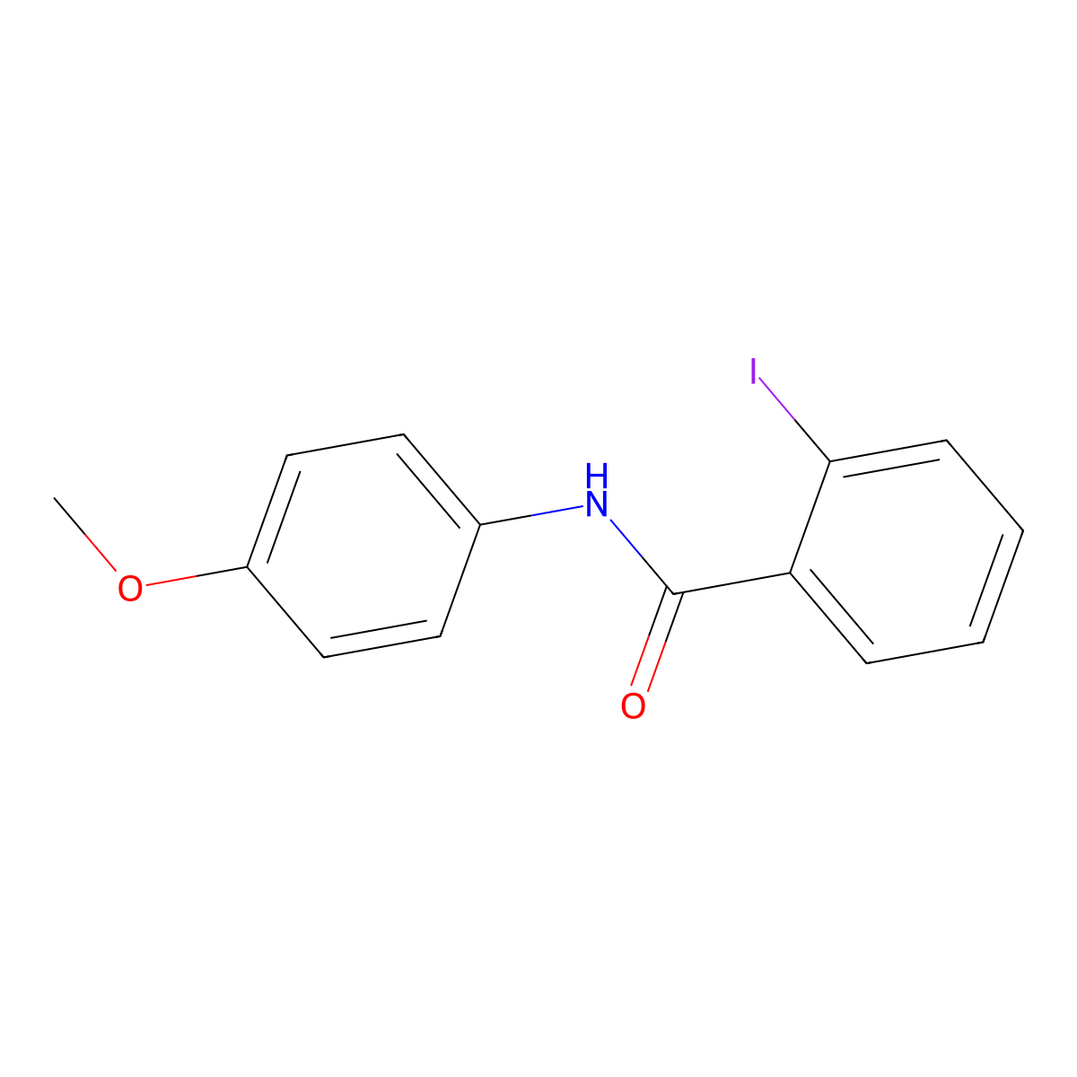 2-iodo-N-(4-methoxyphenyl)benzamide molecular structure, CAS 36684-49-8