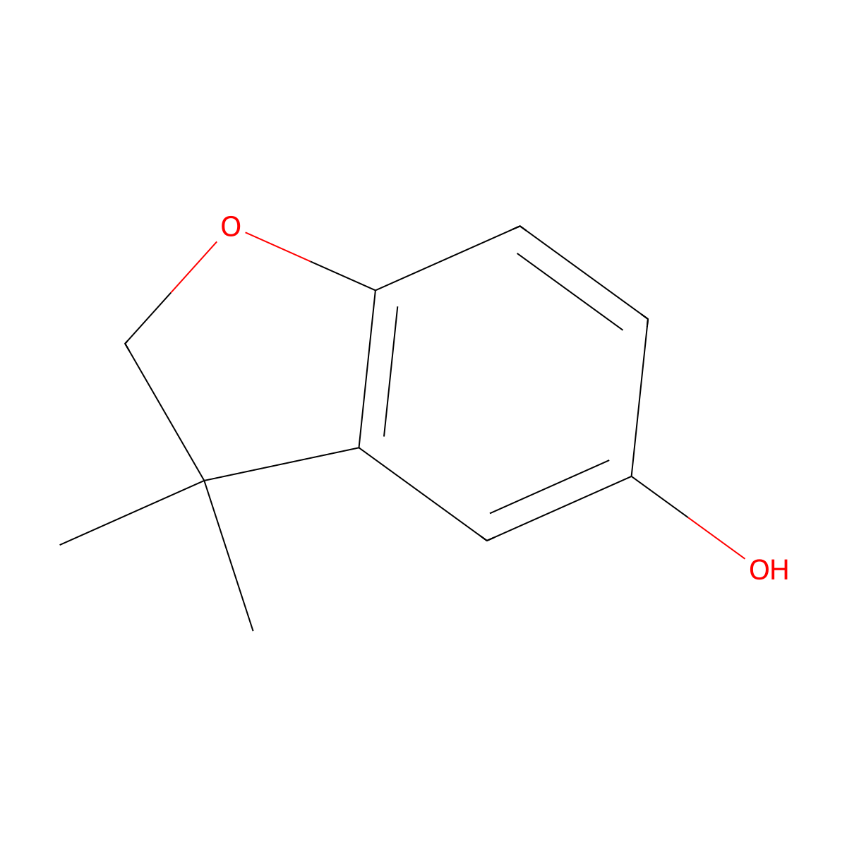3,3-Dimethyl-2,3-dihydro-1-benzofuran-5-ol molecular structure, CAS 36687-04-4