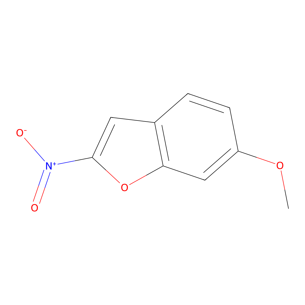 6-Methoxy-2-nitro-1-benzofuran molecular structure, CAS 36687-17-9