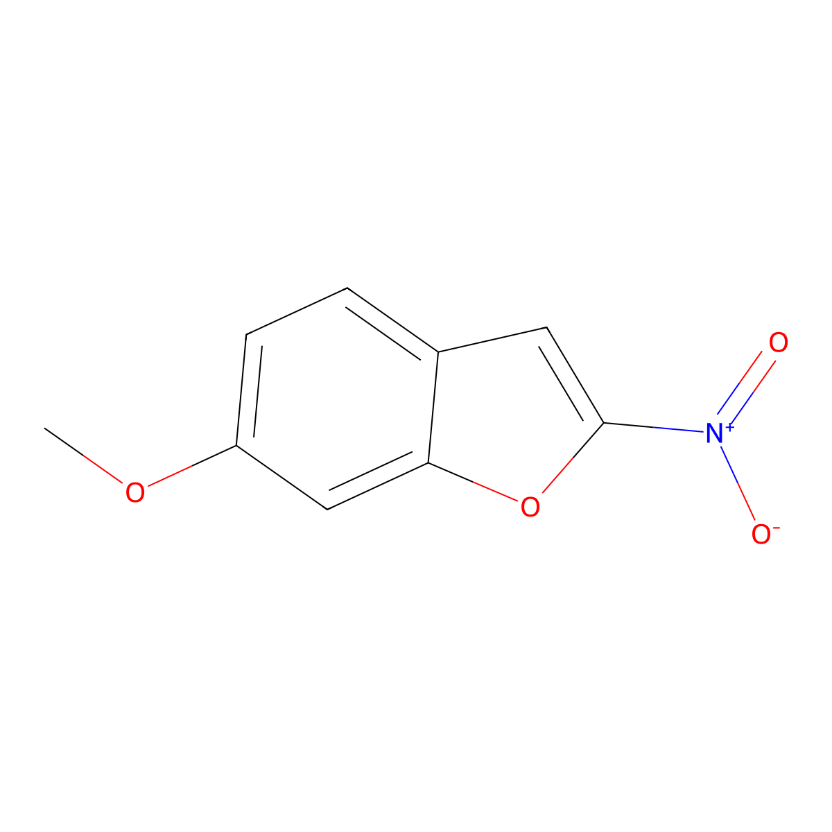 6-Methoxy-2-nitro-1-benzofuran molecular structure, CAS 36687-17-9