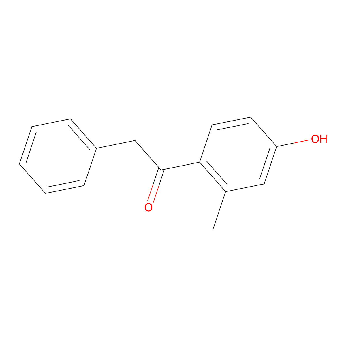 1-(4-Hydroxy-2-methylphenyl)-2-phenylethanone molecular structure, CAS 3669-50-9