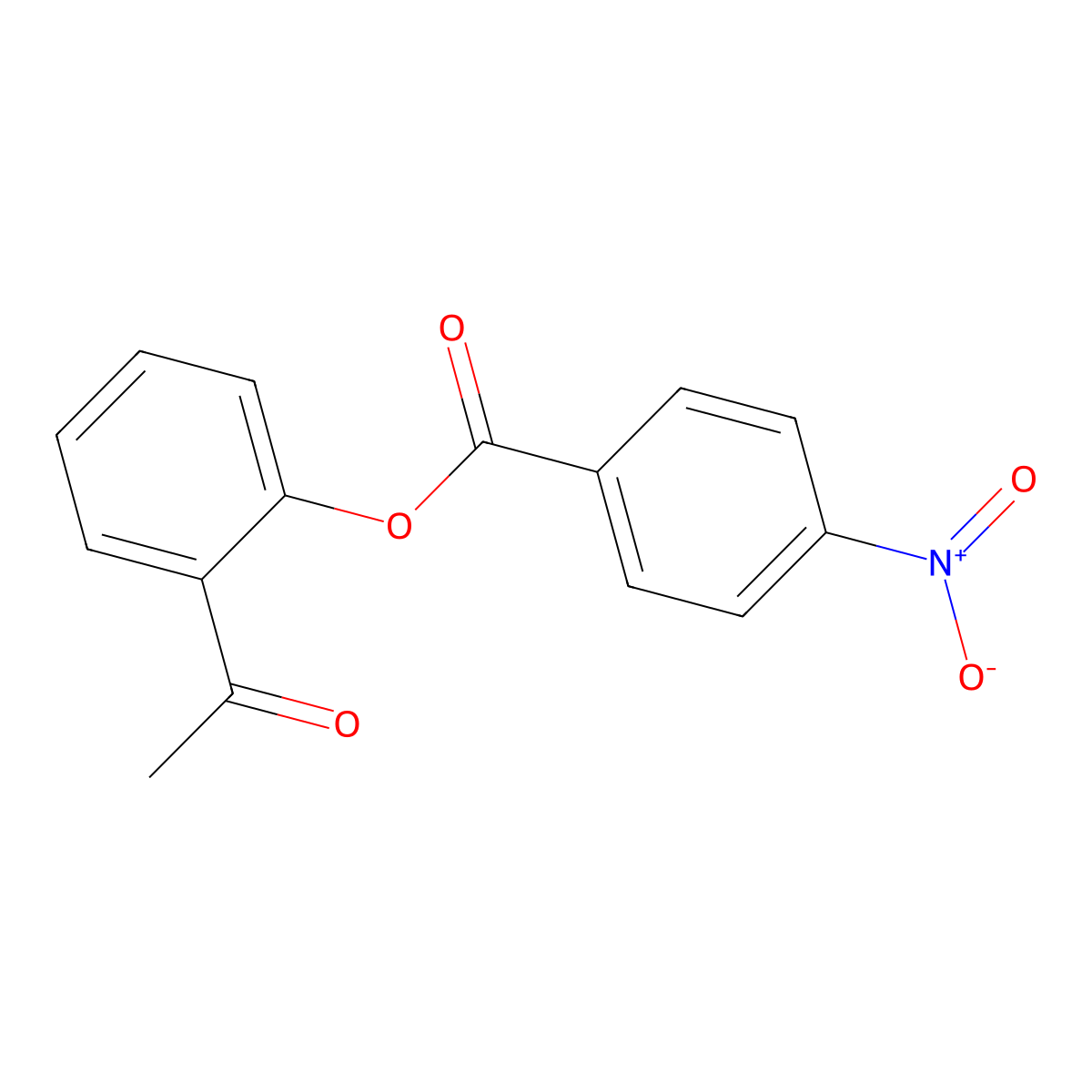 Ethanone, 1-[2-[(4-nitrobenzoyl)oxy]phenyl]- molecular structure, CAS 36695-15-5
