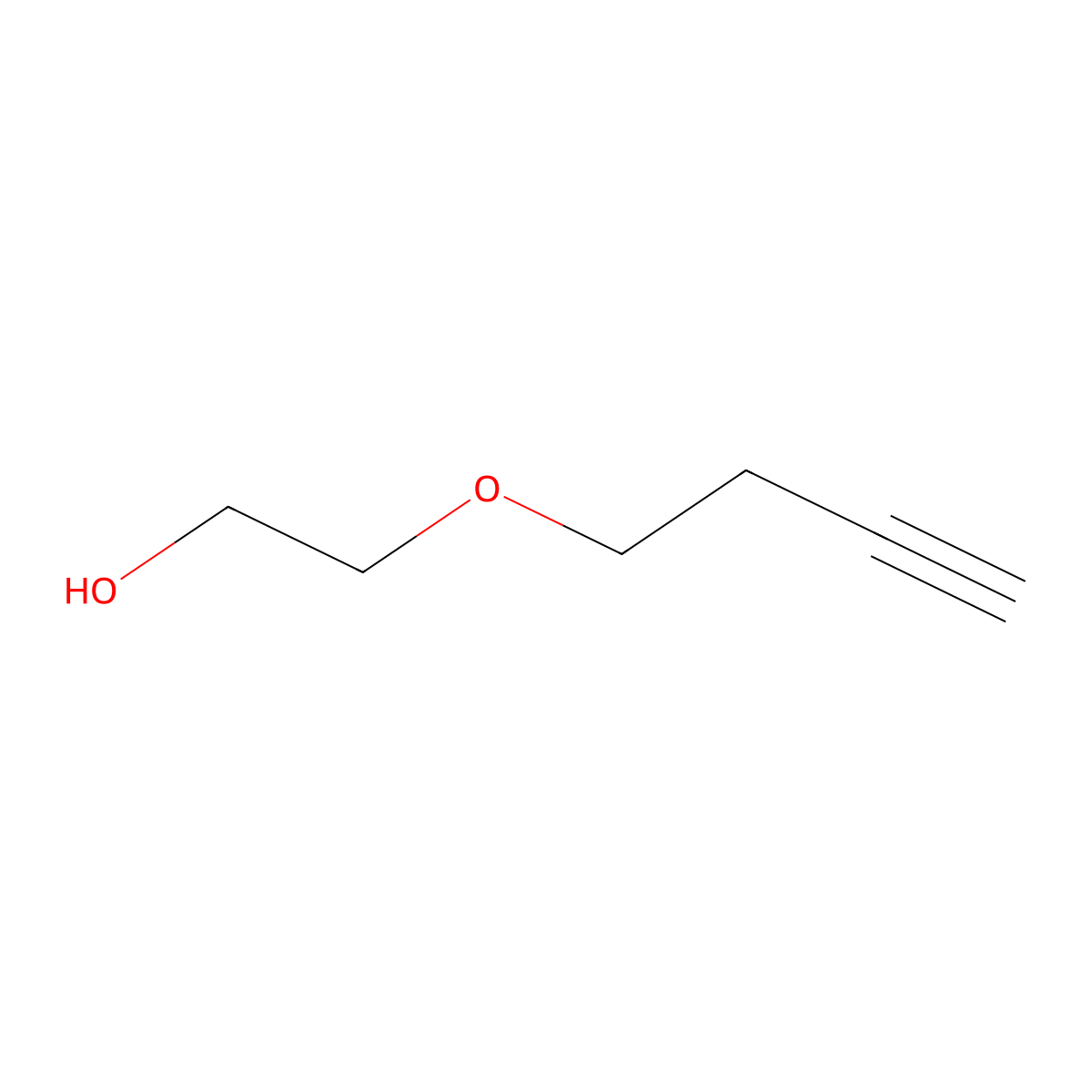 2-(But-3-yn-1-yloxy)ethan-1-ol molecular structure, CAS 36697-85-5