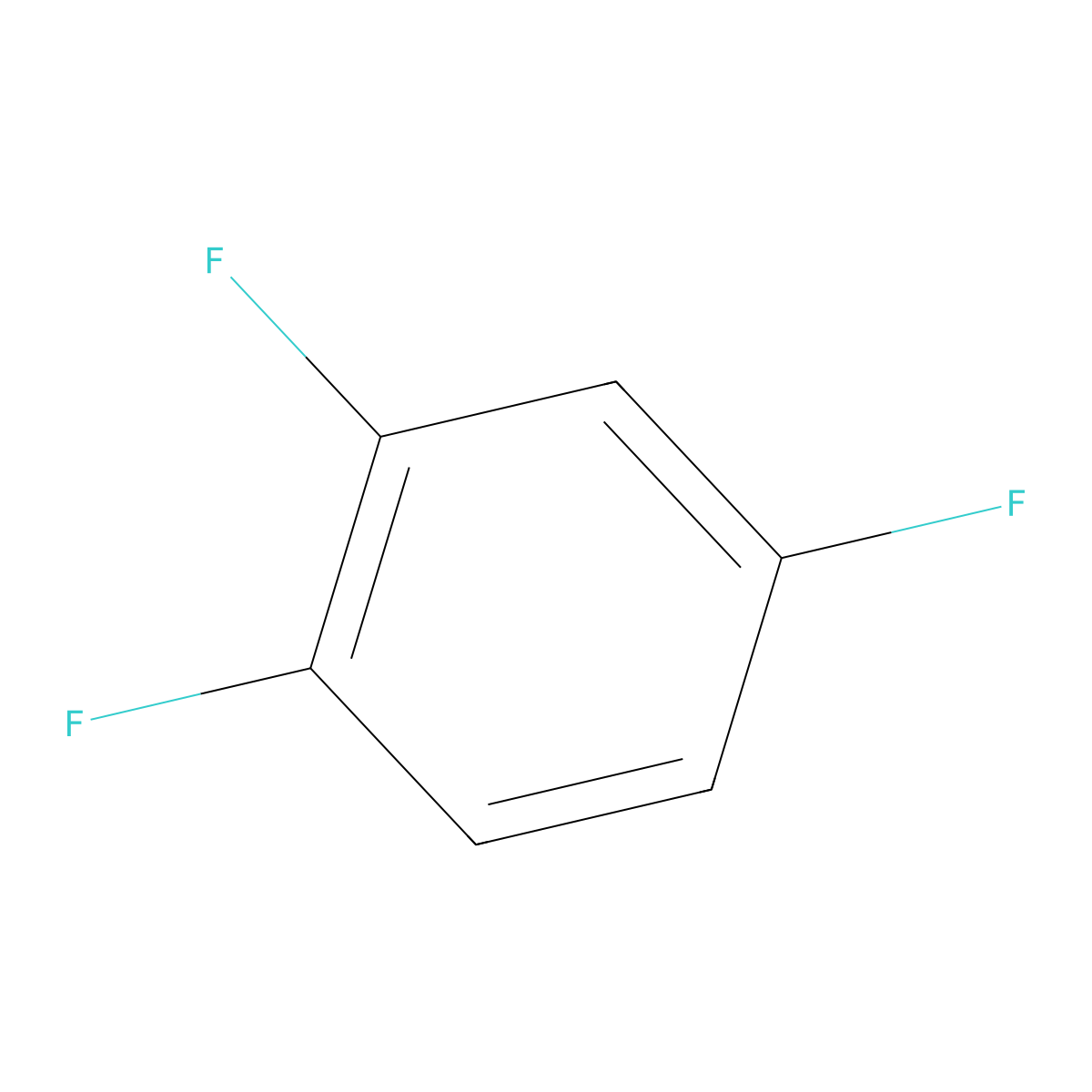 1,2,4-Trifluorobenzene molecular structure, CAS 367-23-7