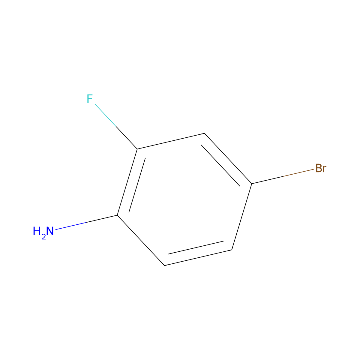 4-Bromo-2-fluoroaniline molecular structure, CAS 367-24-8