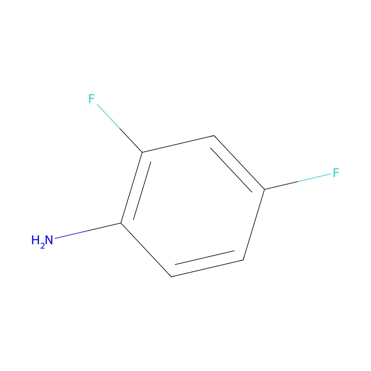 2,4-Difluoroaniline molecular structure, CAS 367-25-9