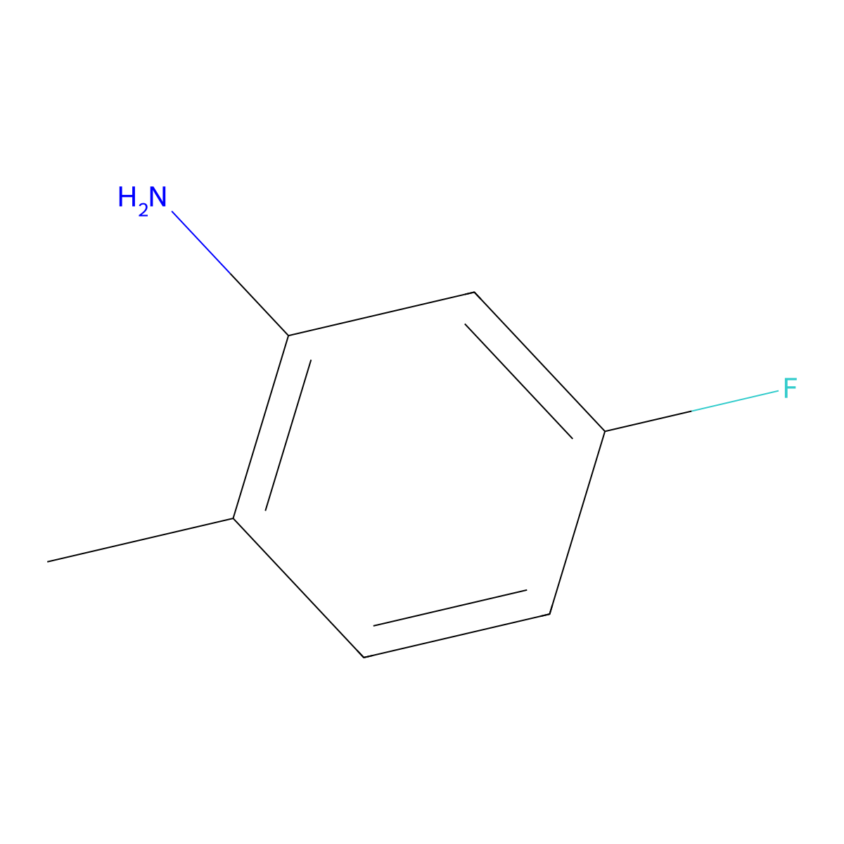 5-Fluoro-o-toluidine molecular structure, CAS 367-29-3
