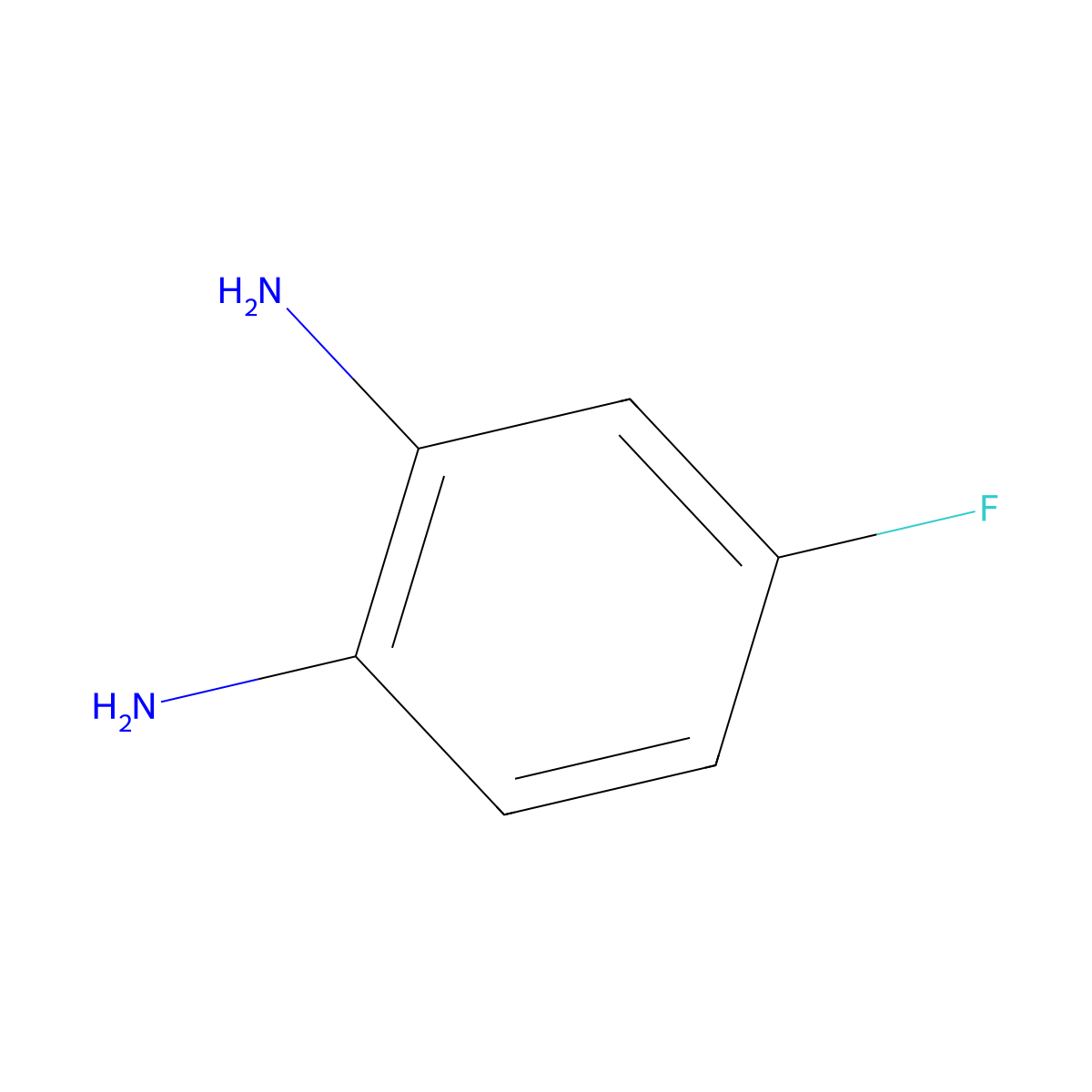 4-Fluorobenzene-1,2-diamine molecular structure, CAS 367-31-7