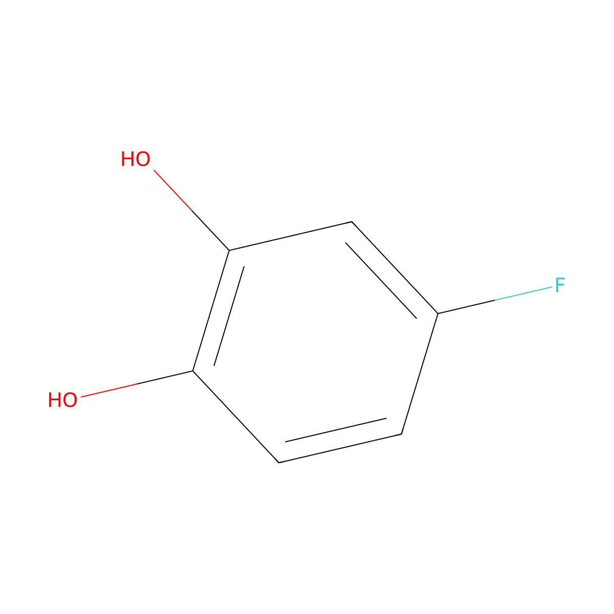 4-Fluoro-1,2-benzenediol molecular structure, CAS 367-32-8