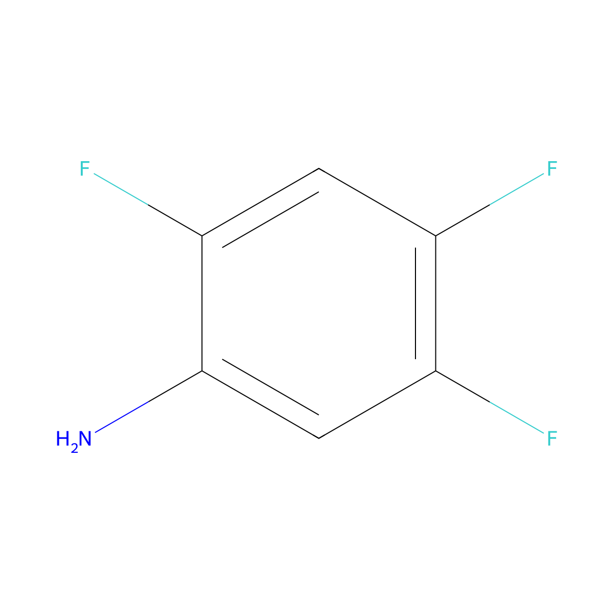 2,4,5-Trifluoroaniline molecular structure, CAS 367-34-0