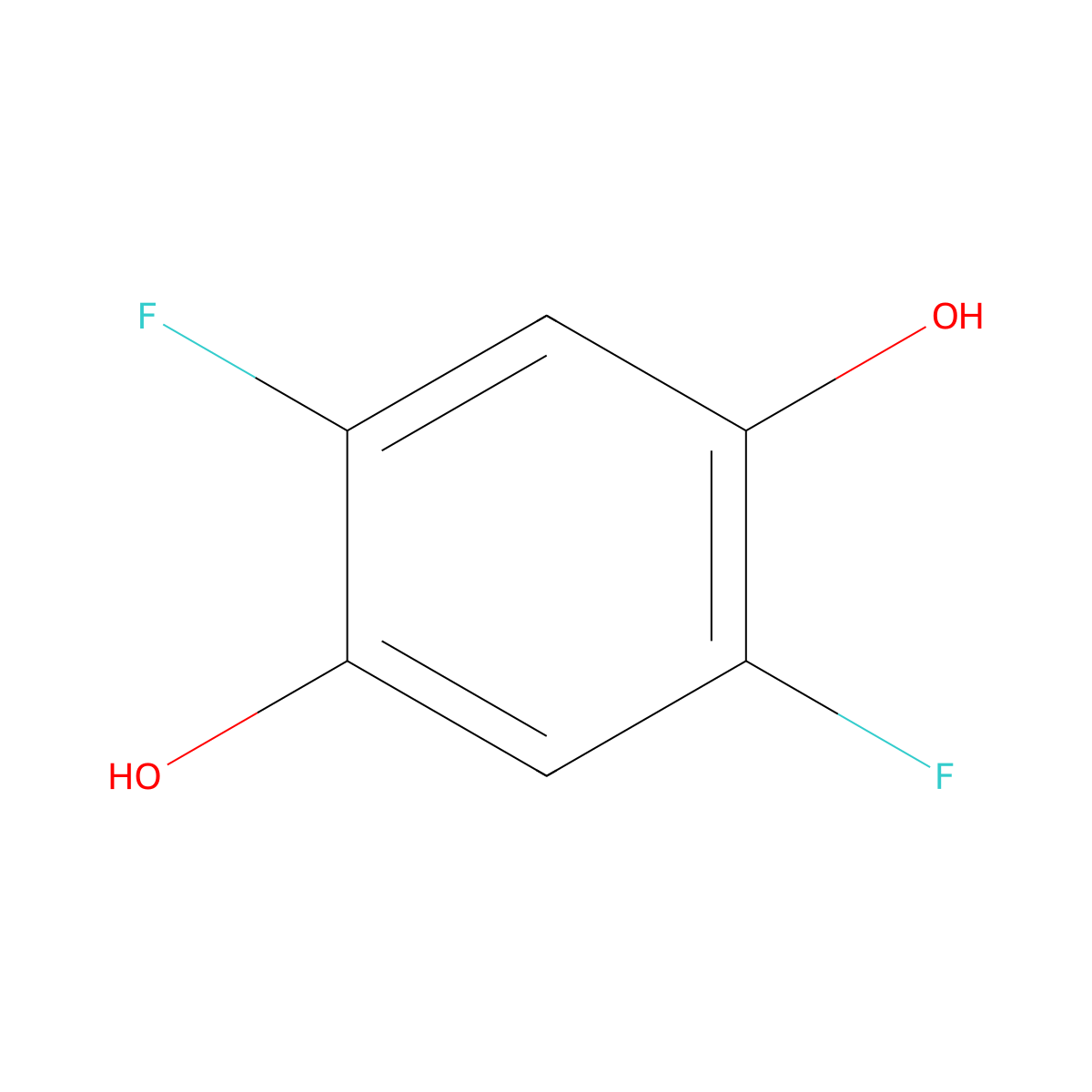2,5-Difluorobenzene-1,4-diol molecular structure, CAS 367-35-1