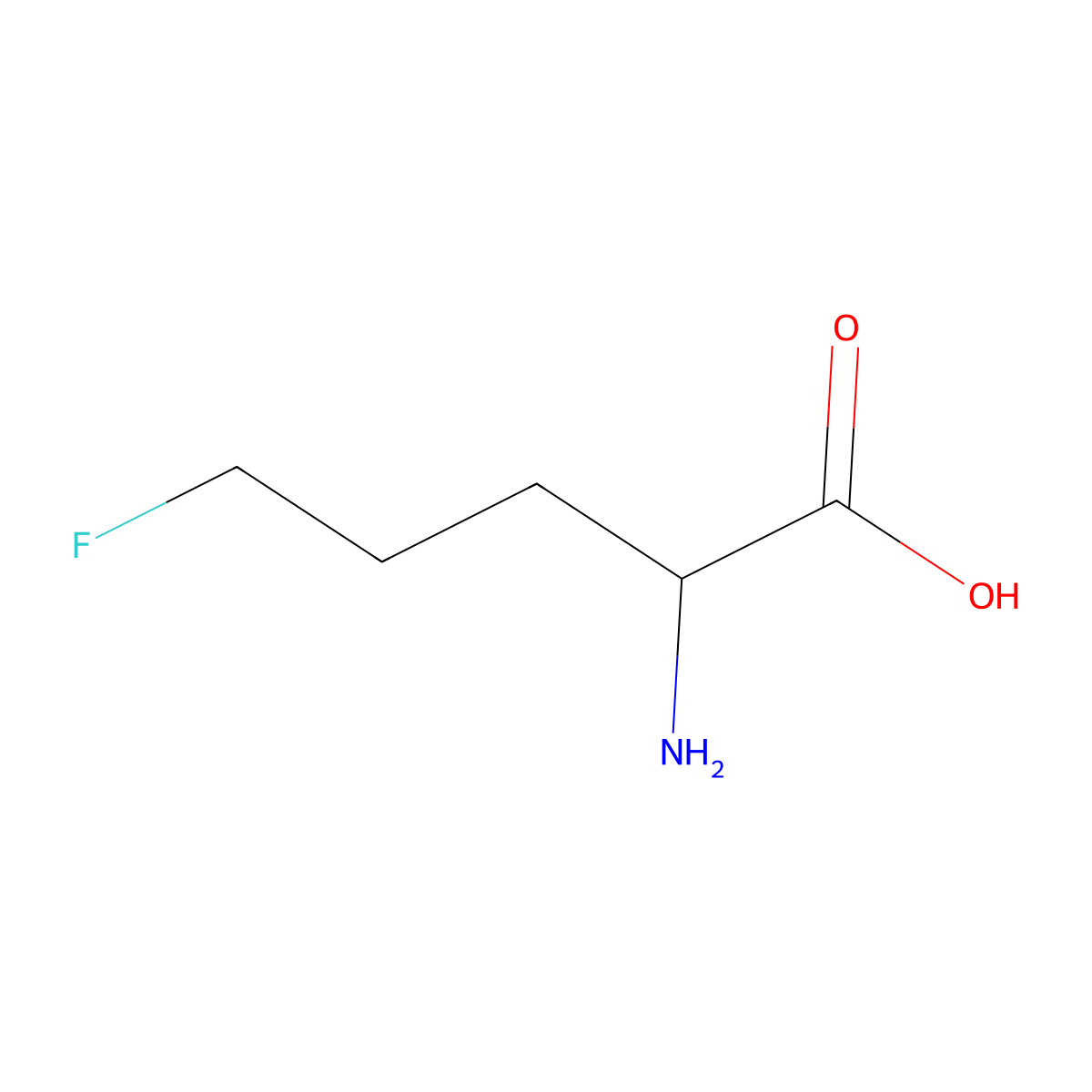 5-Fluoronorvaline molecular structure, CAS 367-38-4