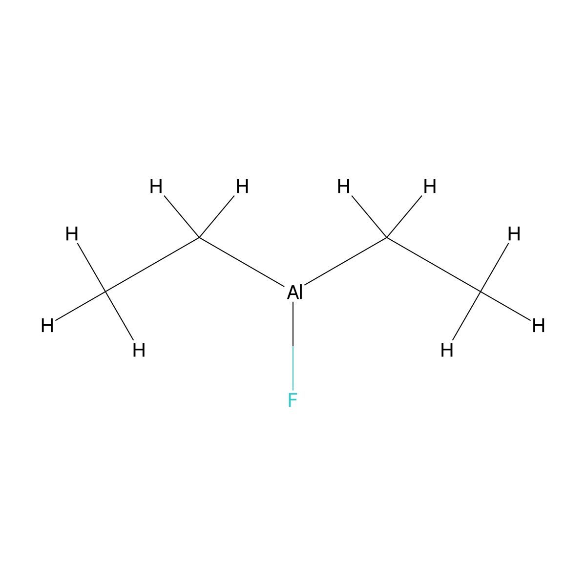 Aluminum, diethylfluoro- molecular structure, CAS 367-44-2