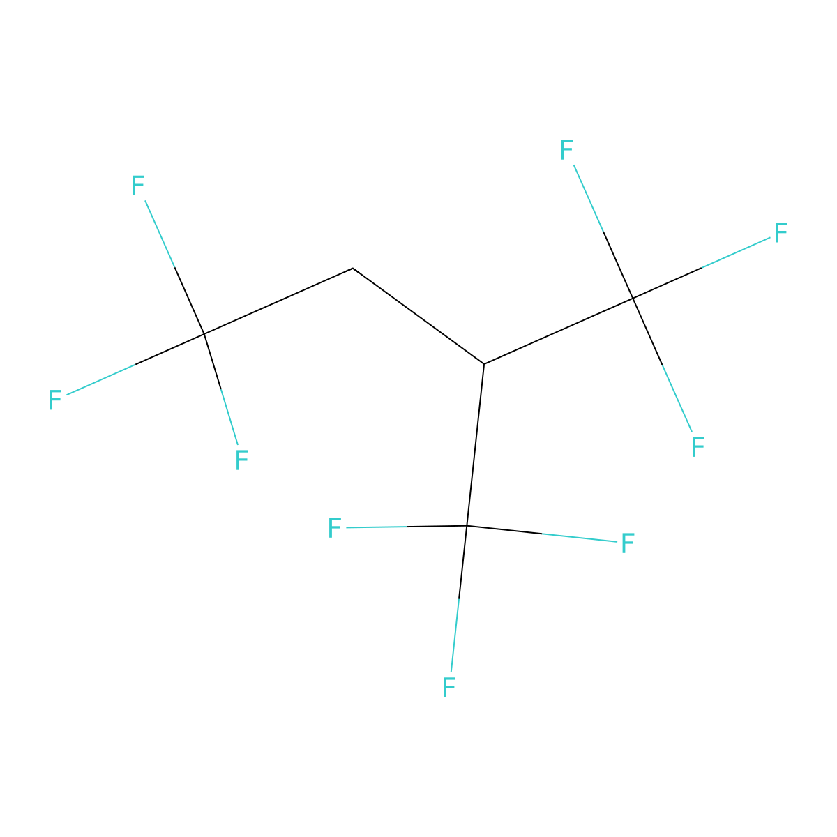 1,1,1,4,4,4-Hexafluoro-2-(trifluoromethyl)-butane molecular structure, CAS 367-53-3