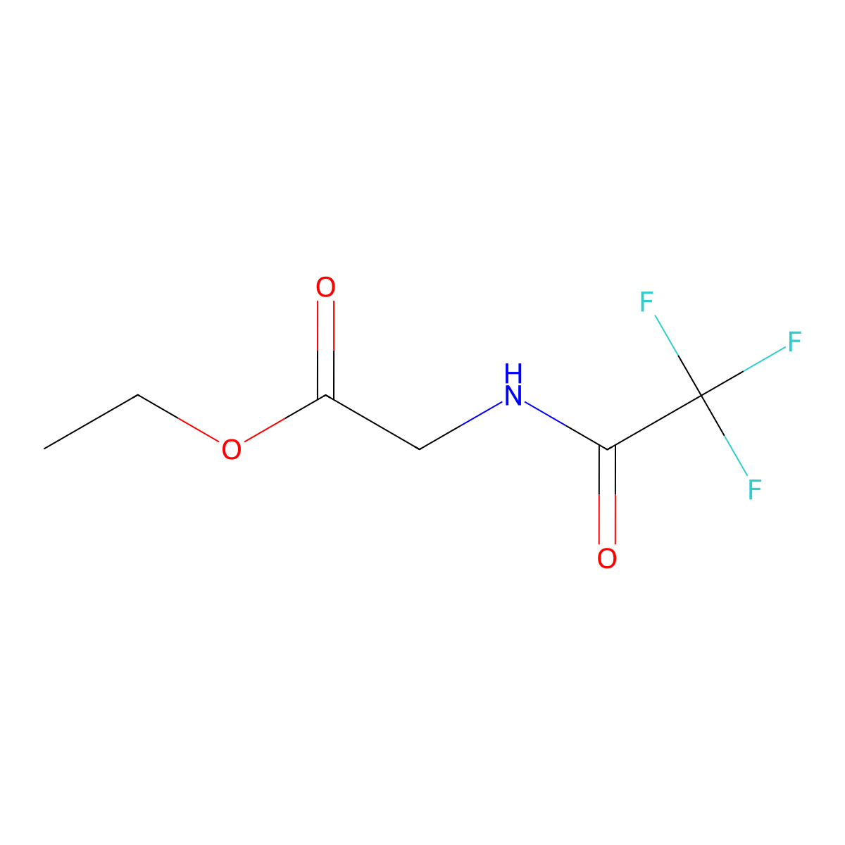 Ethyl 2-(2,2,2-trifluoroacetamido)acetate molecular structure, CAS 367-62-4