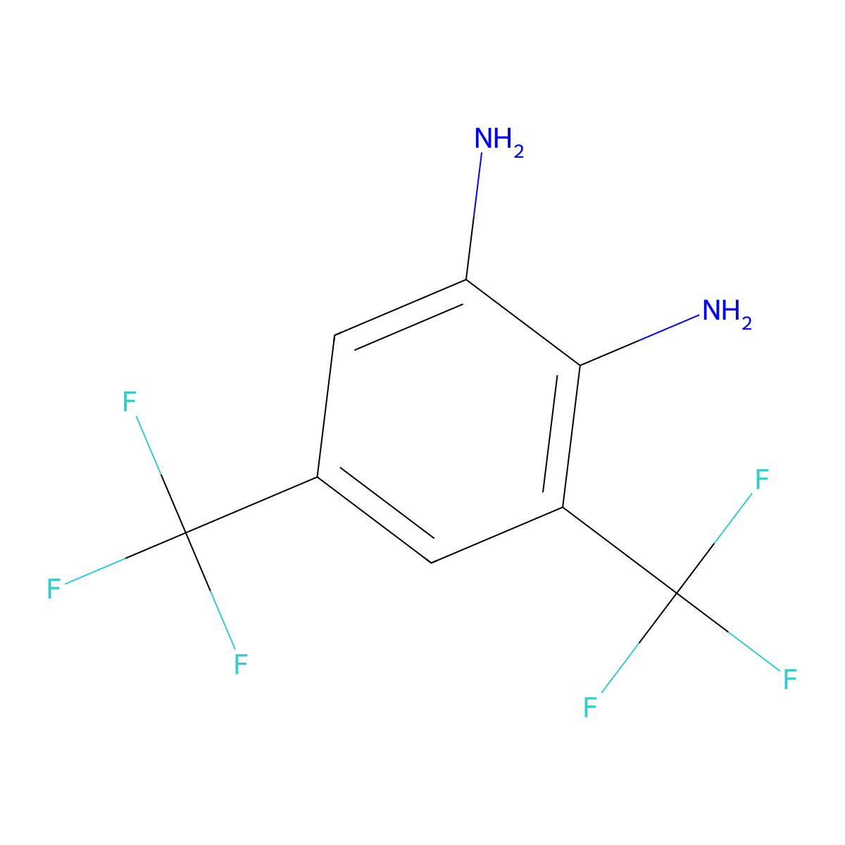 1,2-Diamino-3,5-bis(trifluoromethyl)benzene molecular structure, CAS 367-65-7